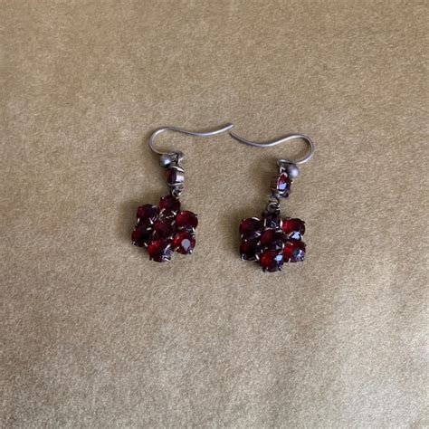 Garnet Earrings - Etsy