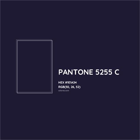 About PANTONE 5255 C Color - Color codes, similar colors and paints - colorxs.com