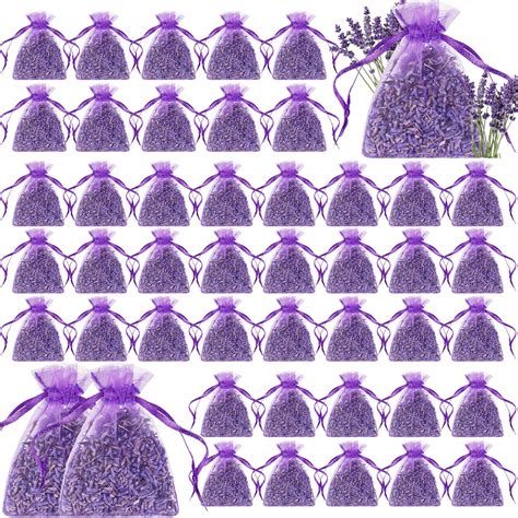 Buy 120 Pack Lavender Sachets Bags Bulk Lavender Sachets for Drawers and Closets Home Fragrance ...