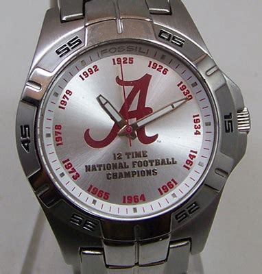 Alabama Crimson Tide Fossil Watch 1st 12 College Championships Watch