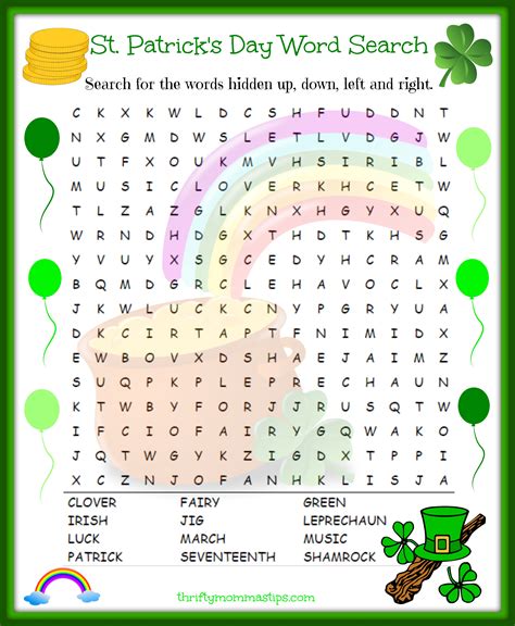 St Patrick Word Search Printable - Printable Word Searches