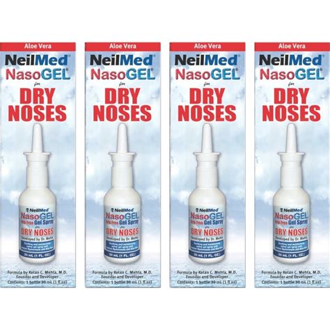 4 Pack - NeilMed NasoGEL For Dry Noses, Drip Free Gel Spray 1 fl oz Bottle Each - Walmart.com ...