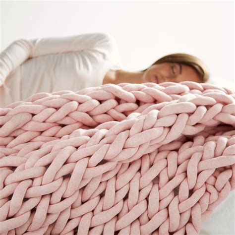 Loops & Threads® Wild & Free™ Blush Arm Knit Chunky Blanket | Arm ...