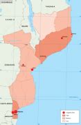 Mozambique population map. EPS Illustrator Map | Vector maps
