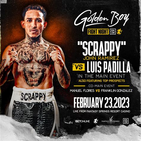 Scrappy Ramirez to Headline 2023's First Golden Boy Fight Night on DAZN ...