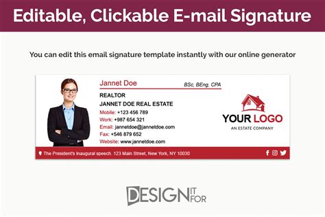 Free Realtor Email Signature Template