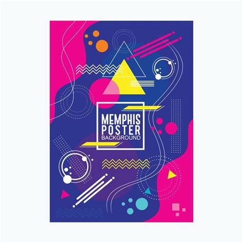 Memphis design Poster Background Abstract Vector with flat design style ...