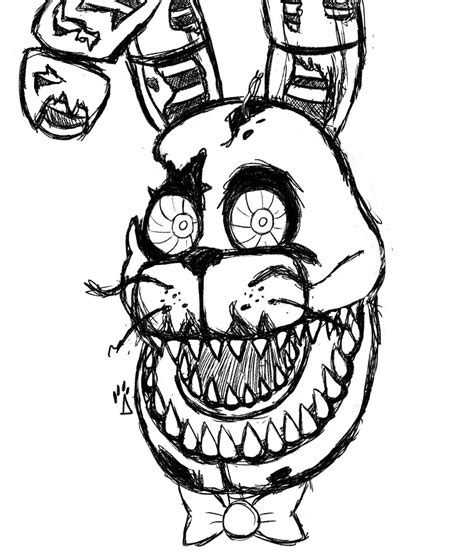 NIGHTMARE BONNIE ROUGH DRAWING by Springaling on DeviantArt