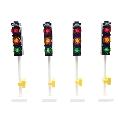 LEGO 4 x Traffic Lights For City Town Road Street Modular: Amazon.co.uk: Toys & Games