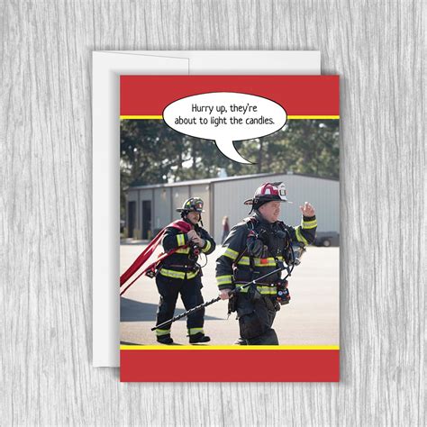 Funny Fireman Birthday Card, Funny Birthday Card, Gift for Firefighter ...