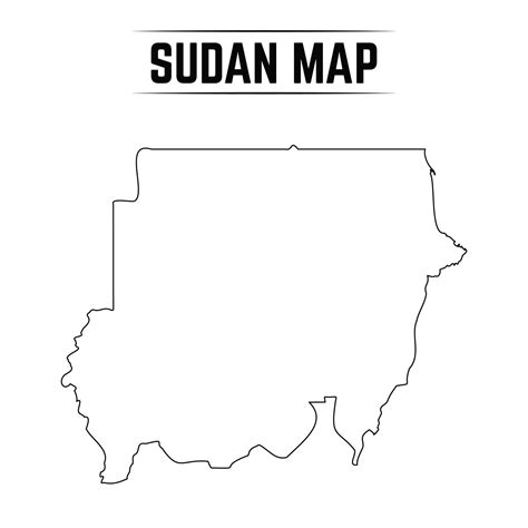 Outline Simple Map of Sudan 3087780 Vector Art at Vecteezy