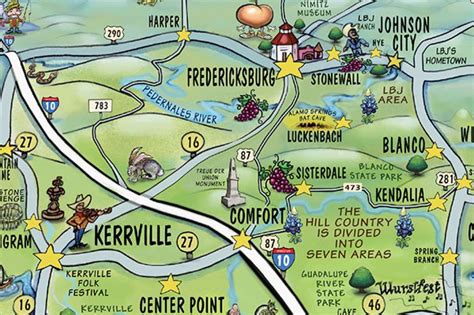 This cool map of the Hill Country captures the essence of Central Texas ...