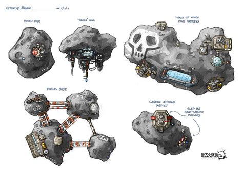 Stars in Shadow: Asteroid Bases | Spaceship art, Star wars rpg, Sci fi ...