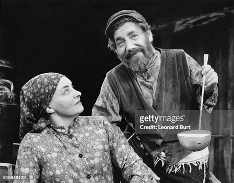 English actor Alfie Bass and actress Avis Bunnage as Tevye and Golde ...