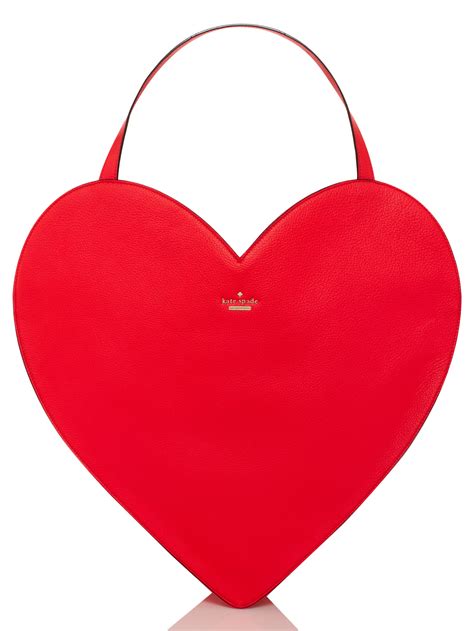 Kate spade Love Birds Heart Tote in Red (desert rose) | Lyst