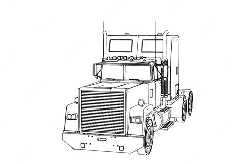 Premium Vector | Truck sketch white background vector