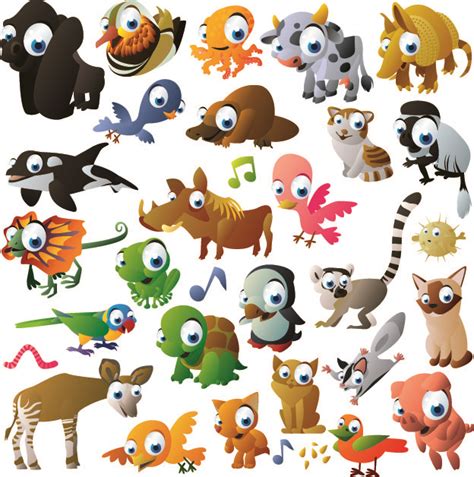 Cute cartoon animal images (28350) Free EPS Download / 4 Vector