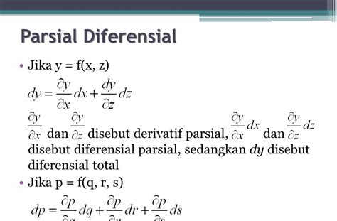 Contoh Soal Turunan Parsial Dan Penyelesaiannya - Bakti Soal
