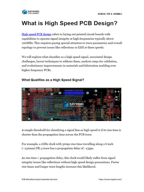 What Is High Speed PCB Design | PDF | Printed Circuit Board ...