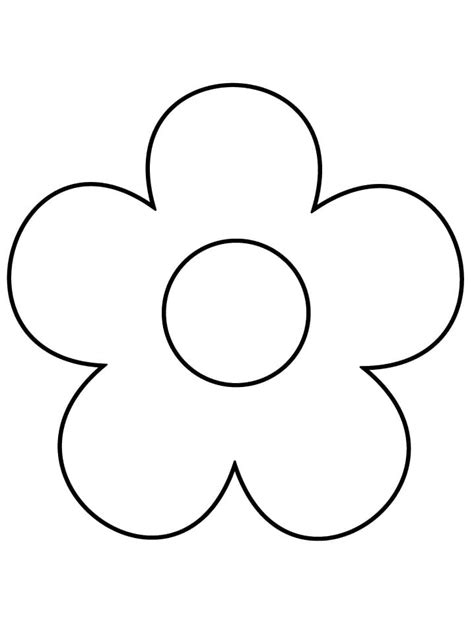 Very Simple Flower Shape Coloring Page Free Printable - vrogue.co