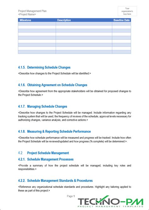 Project Management Plan (PMP) Template