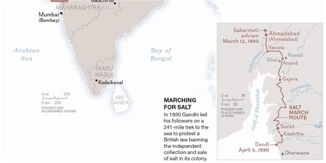 Gandhi Salt March Map