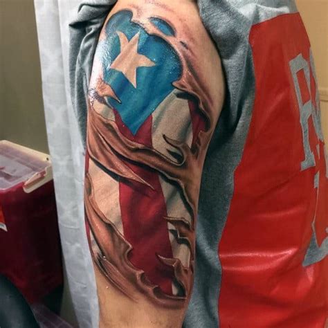 50 Puerto Rican Flag Tattoo Ideas For Men - Puerto Rico Designs