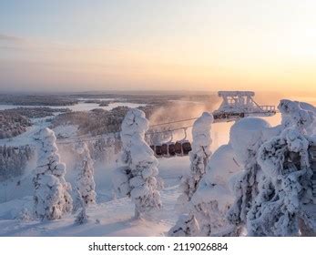 View Ruka Ski Resort During Sunrise Stock Photo 2119026884 | Shutterstock