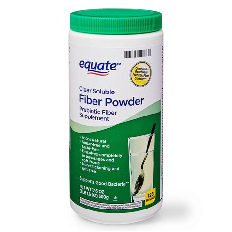 Equate Sugar Free Fiber Supplement Powder, 125 Ct, 16.7 Oz - Walmart.com - Walmart.com