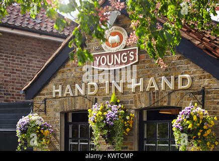 The Hand In Hand Pub Wimbledon Common at Night London UK Stock Photo - Alamy