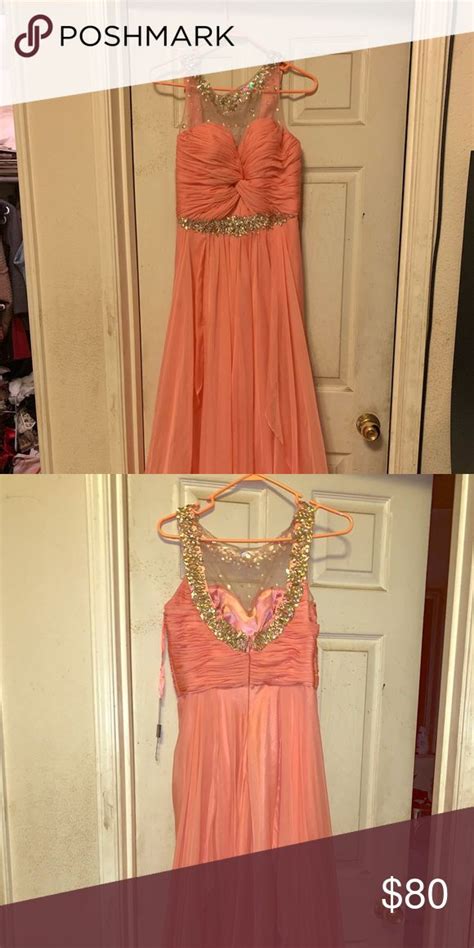 Prom dress | Salmon color dress, Dresses, Prom dresses