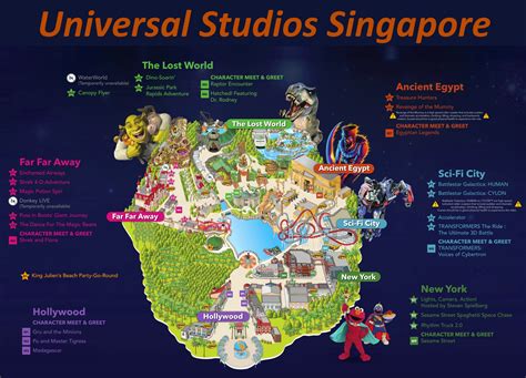 Universal Studios Singapore Map | Sentosa, Singapore - Ontheworldmap.com