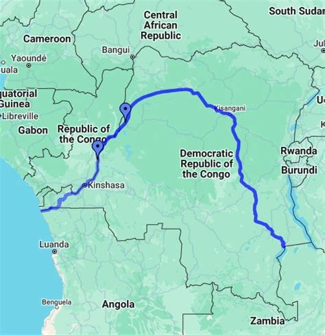 Map Of Africa With Congo River - Allene Madelina