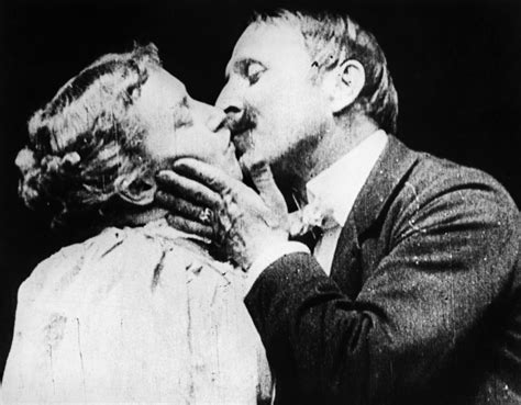 Film: The Kiss, 1896. /Nthe First On-Screen Kiss, From Thomas Edison'S Short Film 'The Kiss ...