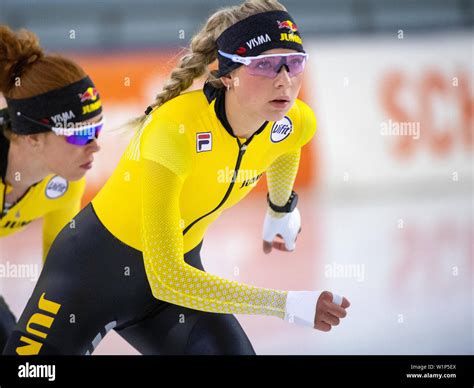 29 june 2019 Heerenveen, The Netherlands Speedskating Training on Summerice Joy Beune Stock ...