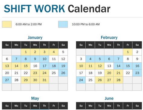 shift work calendar template excel Off 68%