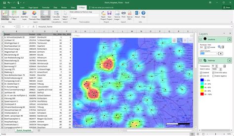 Adjustable colours and ranges in heatmap - Excel E-Maps