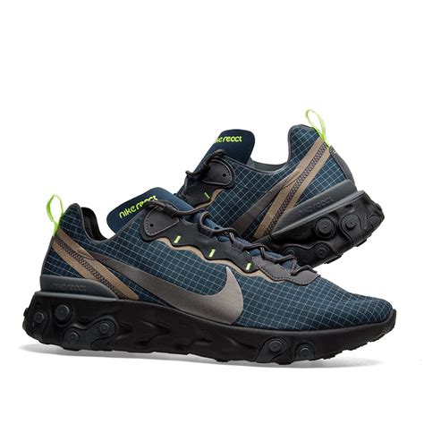 Nike React Element 55 'Ripstop' Navy, Black & Volt | END. (UK)