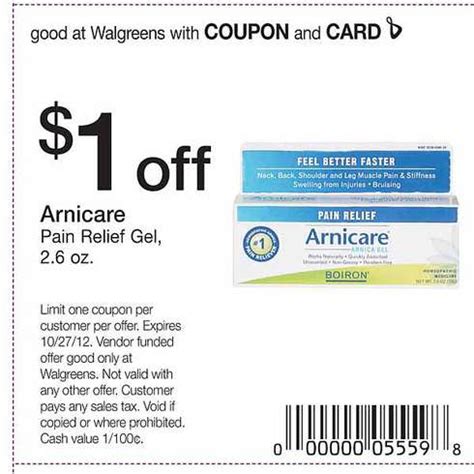 Walgreens: $1 off Arnicare Printable Coupon