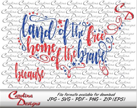 Land of the Free Home of the Brave - Etsy