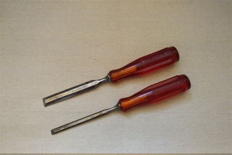 Vintage Will Woodworking Chisels with Unbreakable Handle - Vinty