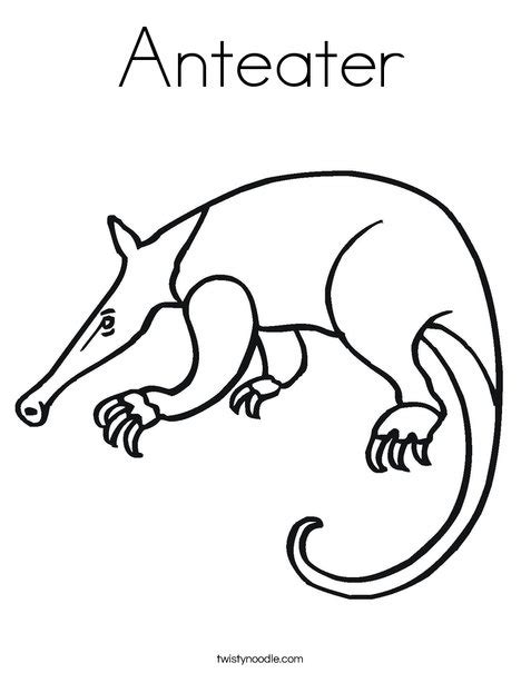 Anteater Coloring Page - Twisty Noodle