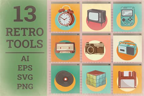 Retro Tools - Illustration Graphic by Streakside · Creative Fabrica