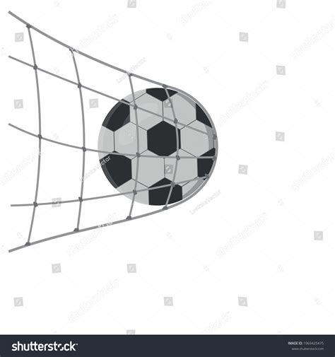 Soccer Ball Goal Net Color Vector Stock Vector (Royalty Free ...