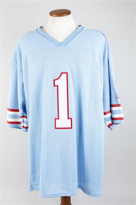 Houston Oilers - Warren Moon Signed Home Jersey - Players Hologram ...