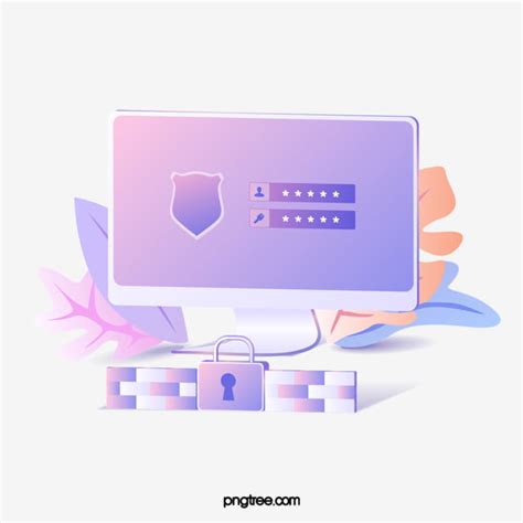 Firewall Computing Vector Art PNG, Purple Gradient Encryption Firewall Computer, Network ...