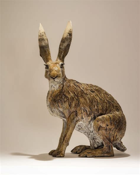 hare-sculpture-sitting-1 - Nick Mackman Animal Sculpture