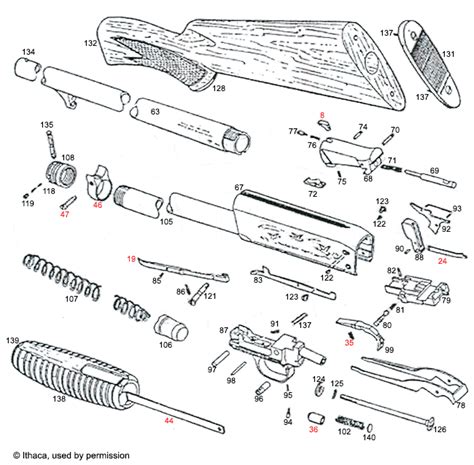 Ithaca® Model 37 Schematic - Brownells UK