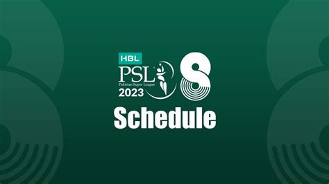 PSL 2023 Schedule | Pakistan Super League 8 | Fixtures & Time Table ...