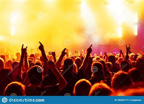 Concert Crowd at Rock Concert Stock Image - Image of festival, celebration: 185267171